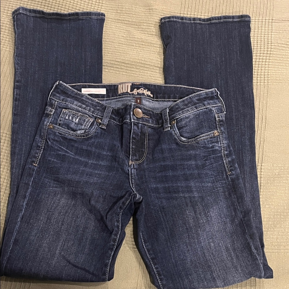 Kut from the Kloth Dark Blue Straight Leg Jeans